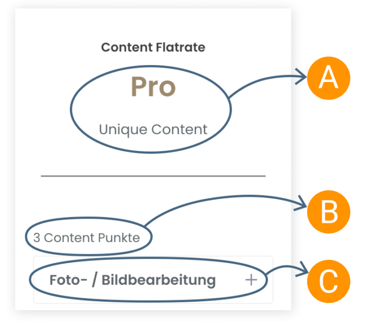 Schaubild für den Aufbau des Content Flatrate Produktkatalog.
